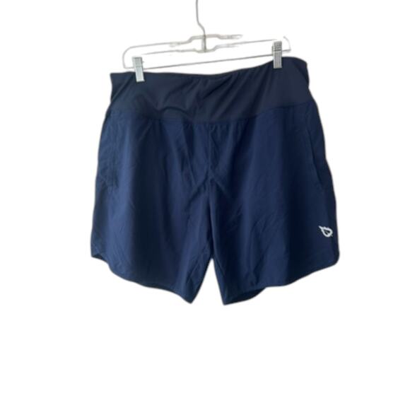 Baleaf Navy Blue Laureate Curved Hem 3-Pocket Athletic Shorts Women's XL - Picture 1 of 6